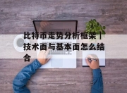 比特币走势分析框架｜技术面与基本面怎么结合