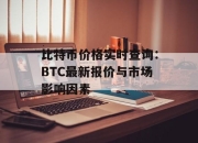 比特币价格实时查询：BTC最新报价与市场影响因素