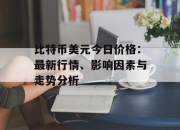 比特币美元今日价格：最新行情、影响因素与走势分析
