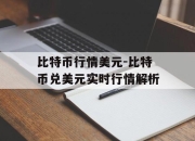 比特币行情美元-比特币兑美元实时行情解析